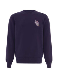 Dazzle Embroidered Mens Sweatshirt, Organic Cotton, in Navy