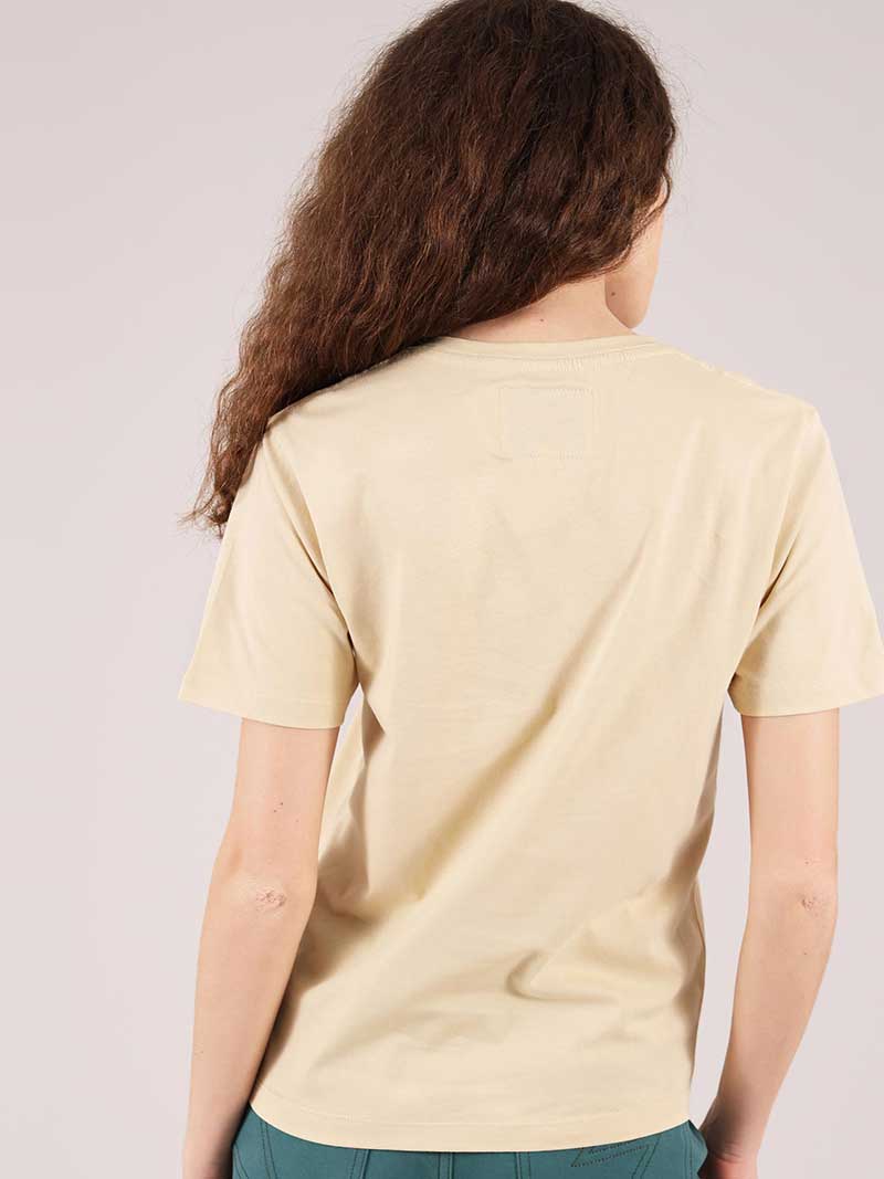 Roller Coaster Tee, Organic Cotton, in Beige