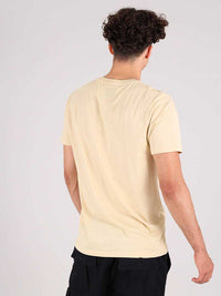 Social Distance Mens Tee, Organic Cotton, in Beige