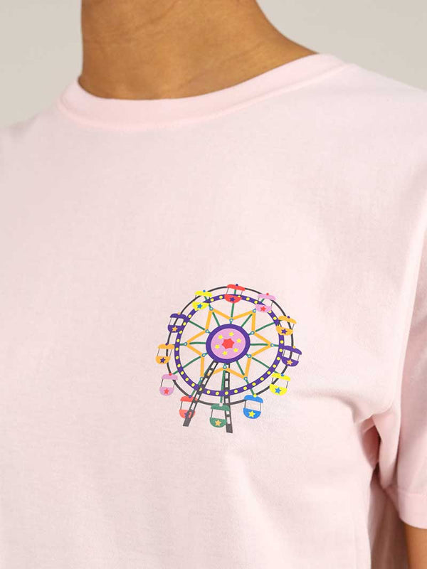 Ferris Wheel Tee, Organic Cotton, in Pink