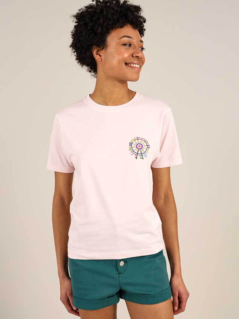Ferris Wheel Tee, Organic Cotton, in Pink