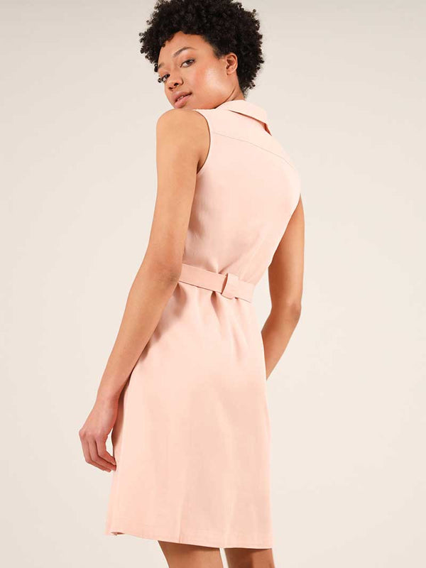 Happy-Go-Lucky Utility Dress, Lyocel, in Pink