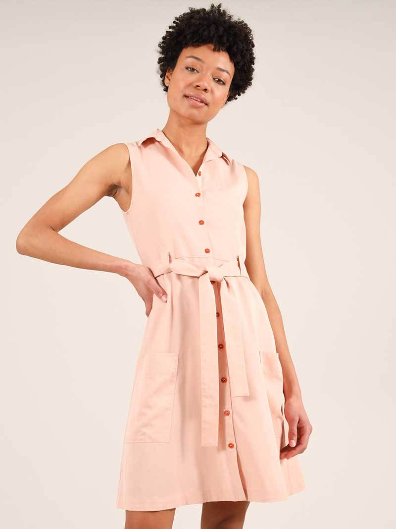 Pink utility dress hotsell