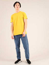 Heavy Cotton Mens Tee, Organic Cotton, in Yellow