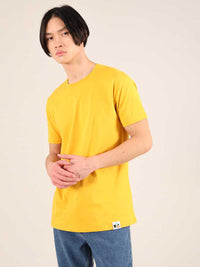 Heavy Cotton Mens Tee, Organic Cotton, in Yellow