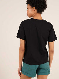London Skyline Tee, Organic Cotton, in Black