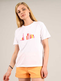 London Skyline Tee, Organic Cotton, in White