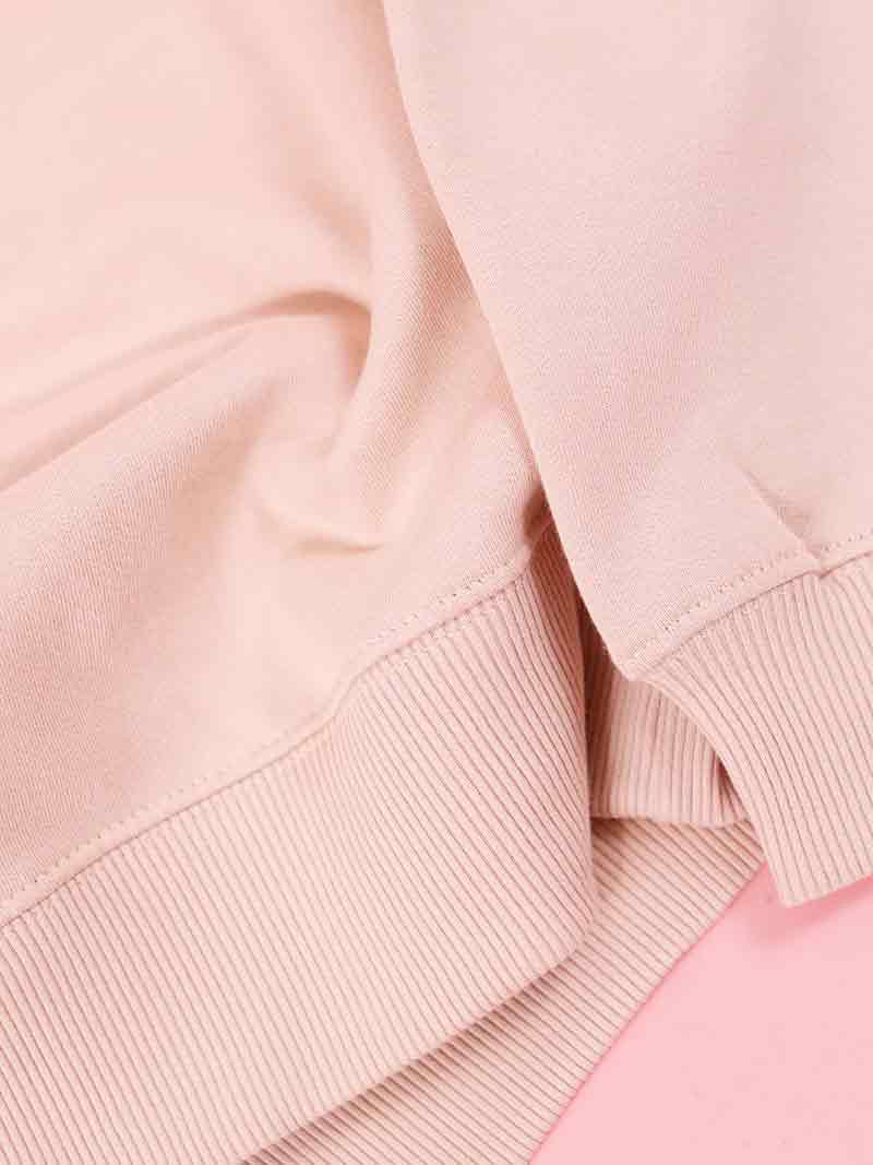 Disco Cult Embroidered Sweatshirt, Organic Cotton, in Pink