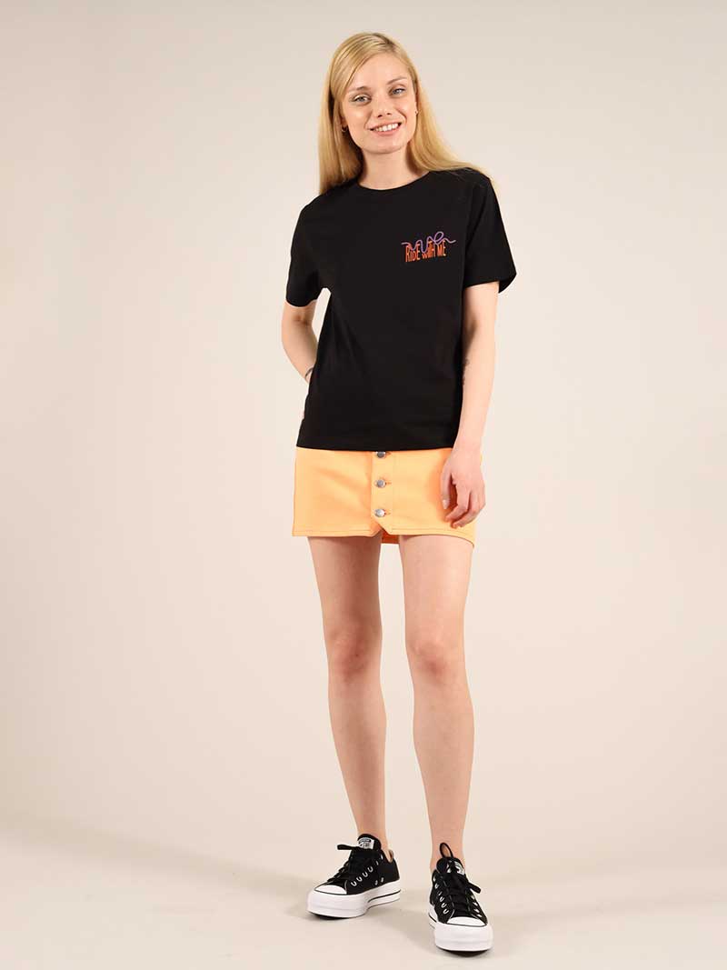 Roller Coaster Tee, Organic Cotton, in Black