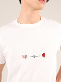 Social Distance Mens Tee, Organic Cotton, in White
