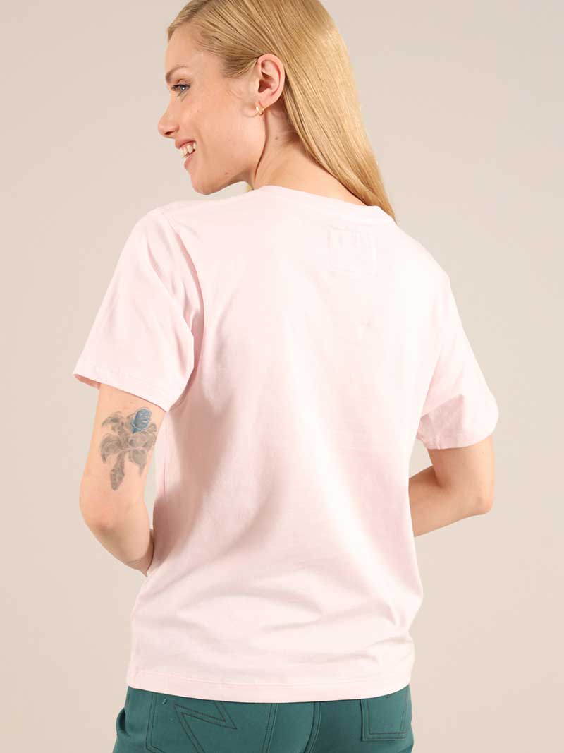 Social Distance Tee, Organic Cotton, in Pink