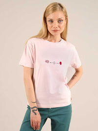Social Distance Tee, Organic Cotton, in Pink