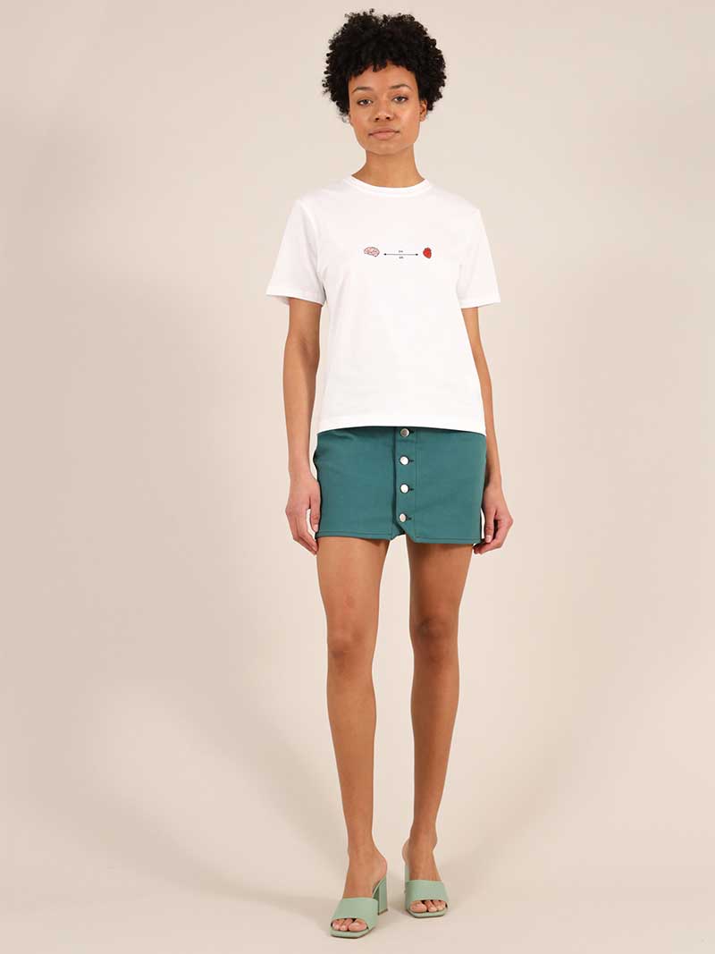 Social Distance Tee, Organic Cotton, in White