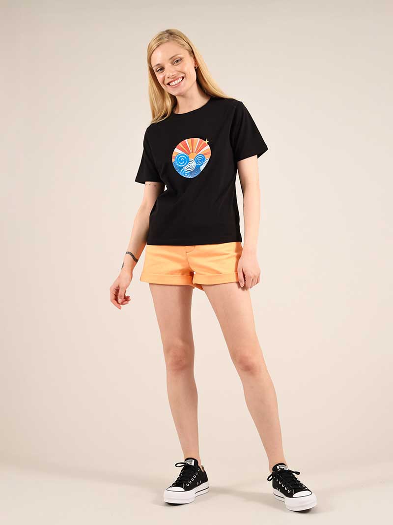 Sunset Tee, Organic Cotton, in Black