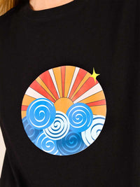 Sunset Tee, Organic Cotton, in Black