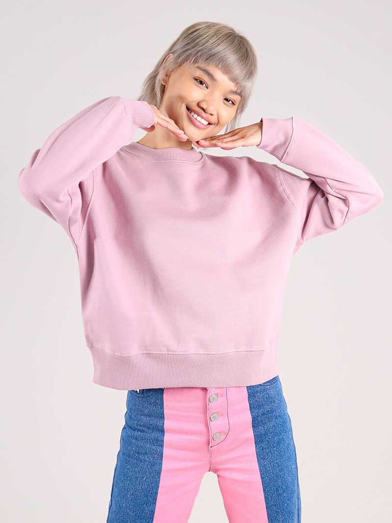The OG Sweatshirt, Organic Cotton, in Ash Pink