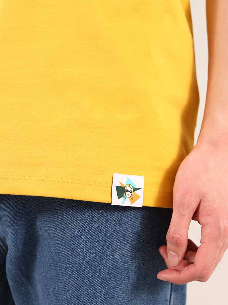 Heavy Cotton Mens Tee, Organic Cotton, in Yellow