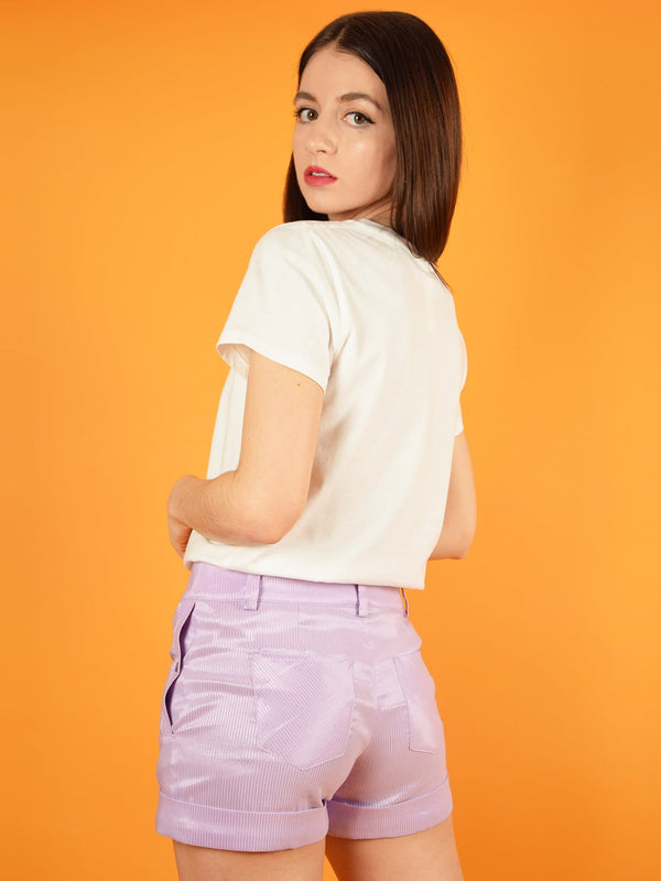 Ocean Drive Classic Shorts, Upcycled Cotton, in Lilac