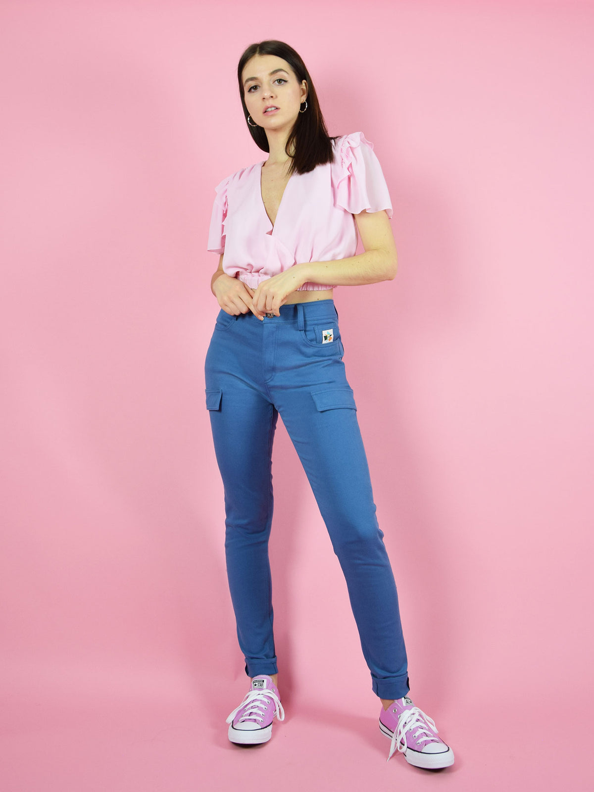 blonde gone rogue's wildflower sustainable skinny jeans.