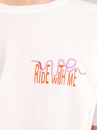 Roller Coaster Mens Tee, Organic Cotton, in White