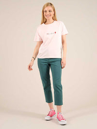 Social Distance Tee, Organic Cotton, in Pink