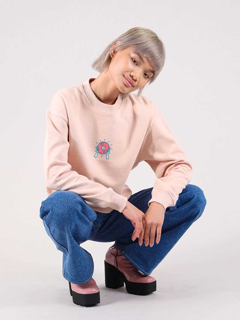 Disco Cult in Pink | Organic Sweatshirt | blonde gone rogue