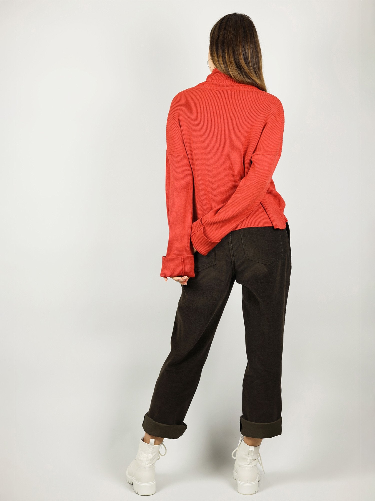 Bright red clearance turtleneck