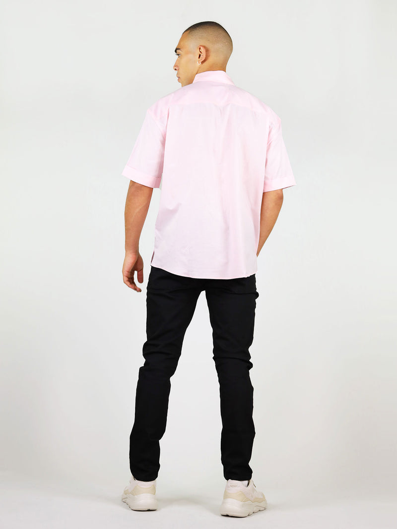 Back of short sleeve pink shirt for men by blonde gone rogue
