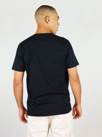 Back of GOTS-certified organic cotton tee in black