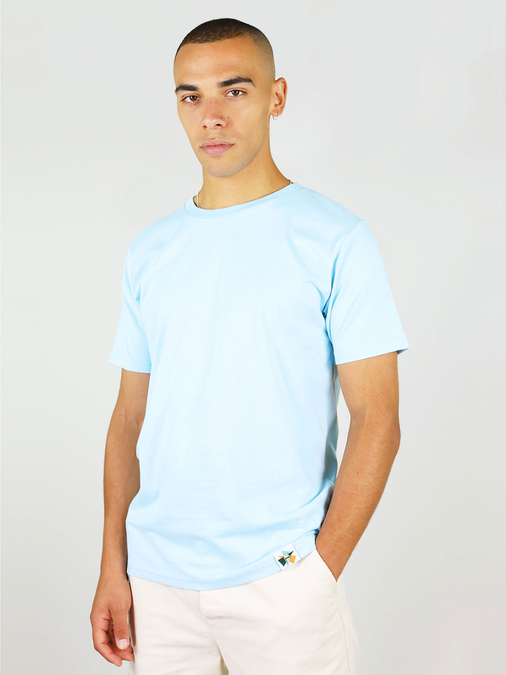 Gone Rogue Flash Men’s Tee, Organic Cotton, in Light Blue
