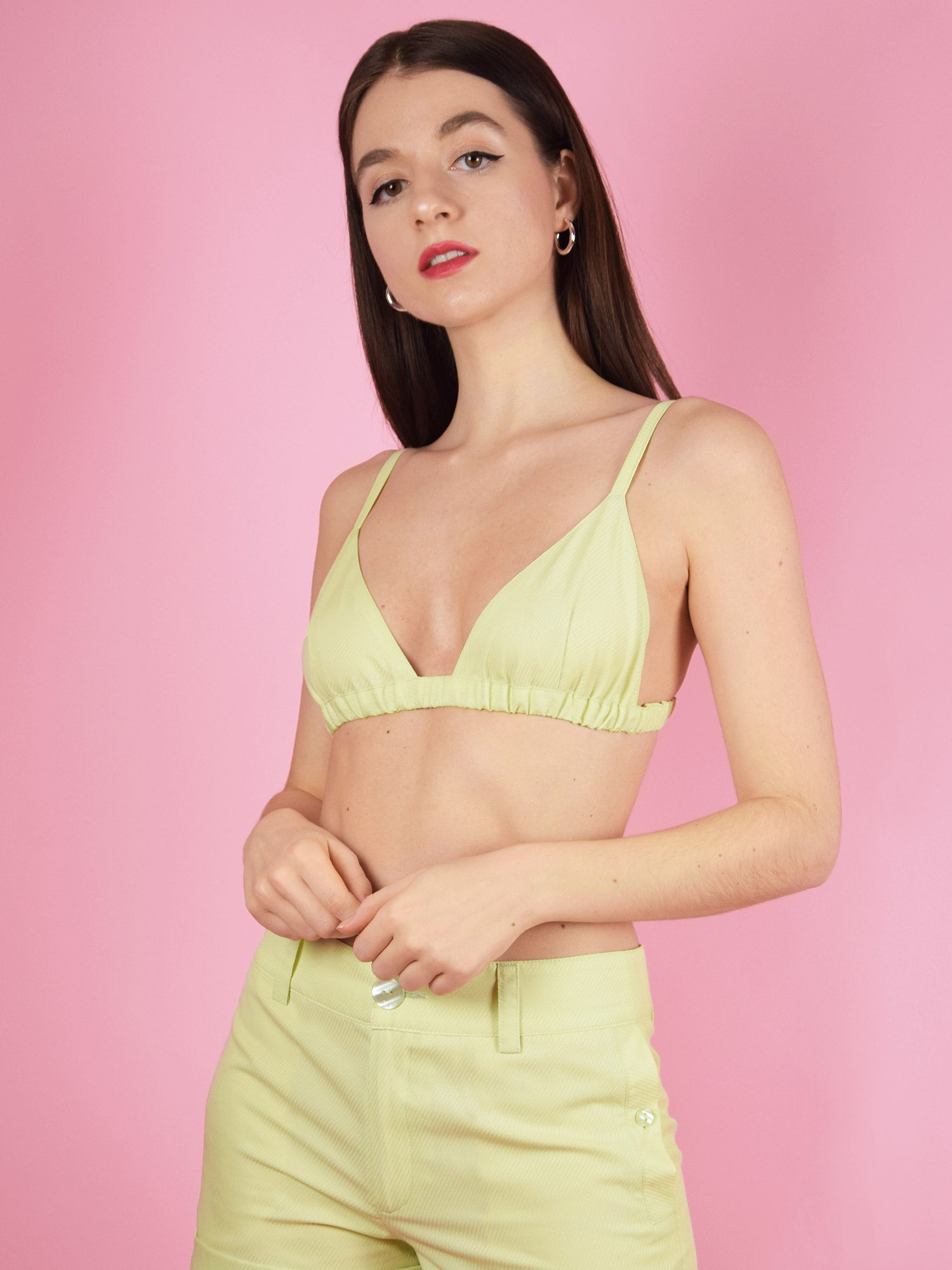 Ocean Drive Bralette in Green blonde gone rogue