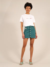 Rogue Mini Skirt, Organic Cotton, in Green