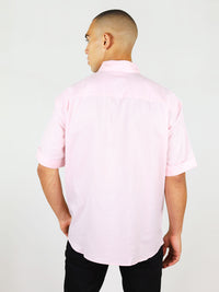 Menswear summer shirt in pink by blonde gone rogue