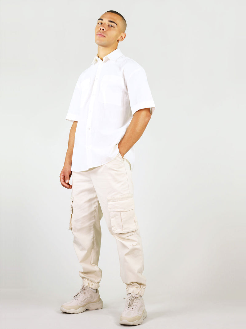 Summer linen shirt for men in white by blonde gone rogue